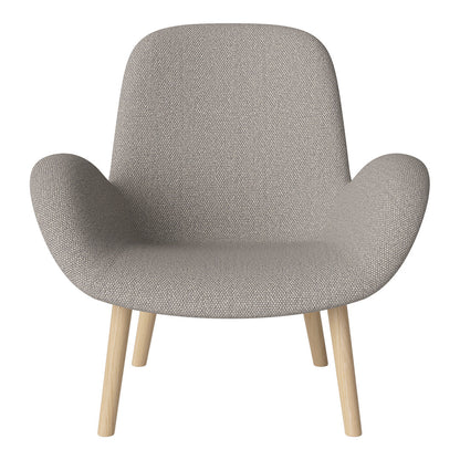 Fauteuil Seed Lounge - Rembourré - Piètement en chêne huilé, pigmenté blanc