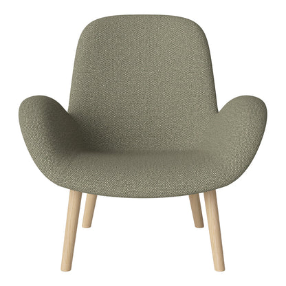 Fauteuil Seed Lounge - Rembourré - Piètement en chêne huilé, pigmenté blanc