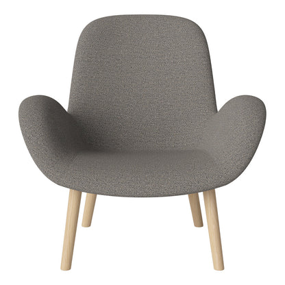 Fauteuil Seed Lounge - Rembourré - Piètement en chêne huilé, pigmenté blanc