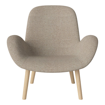 Fauteuil Seed Lounge - Rembourré - Piètement en chêne huilé, pigmenté blanc