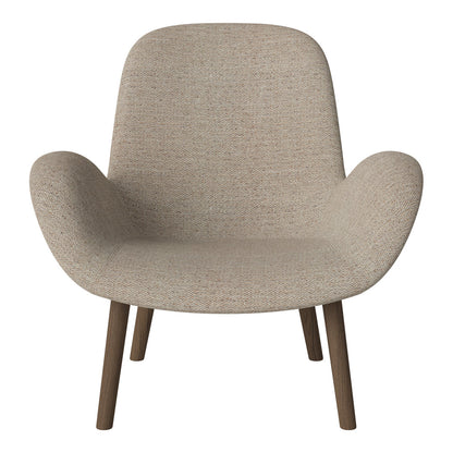 Fauteuil Seed Lounge - Rembourré - Base en chêne huilé, foncé