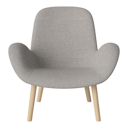 Fauteuil Seed Lounge - Rembourré - Piètement en chêne huilé, pigmenté blanc