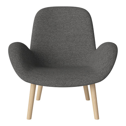 Fauteuil Seed Lounge - Rembourré - Piètement en chêne huilé, pigmenté blanc