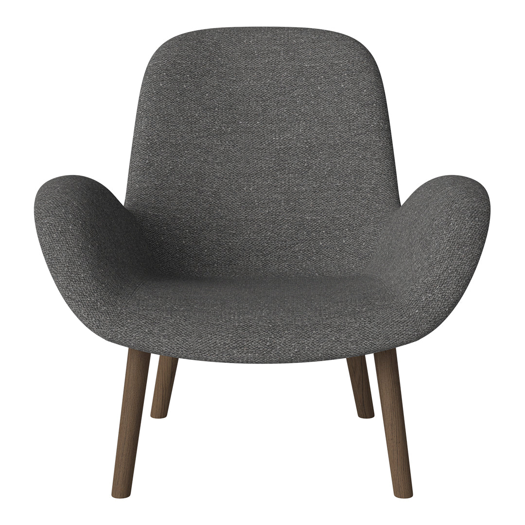 Fauteuil Seed Lounge - Rembourré - Base en chêne huilé, foncé