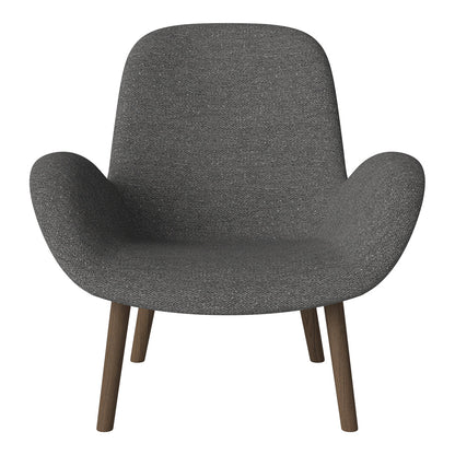 Fauteuil Seed Lounge - Rembourré - Base en chêne huilé, foncé