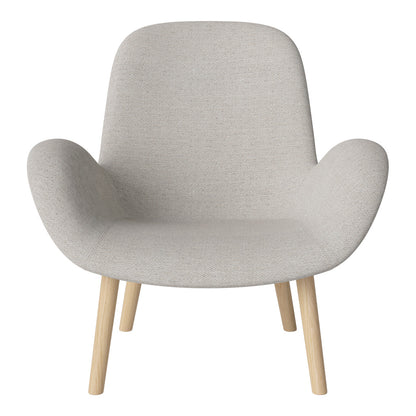 Fauteuil Seed Lounge - Rembourré - Piètement en chêne huilé, pigmenté blanc