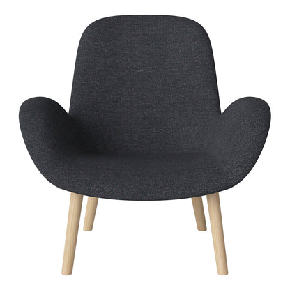Fauteuil Seed Lounge - Rembourré - Piètement en chêne huilé, pigmenté blanc