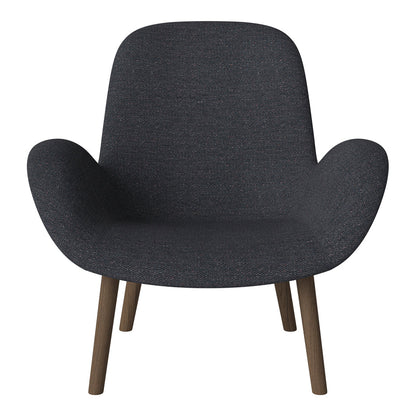 Fauteuil Seed Lounge - Rembourré - Base en chêne huilé, foncé