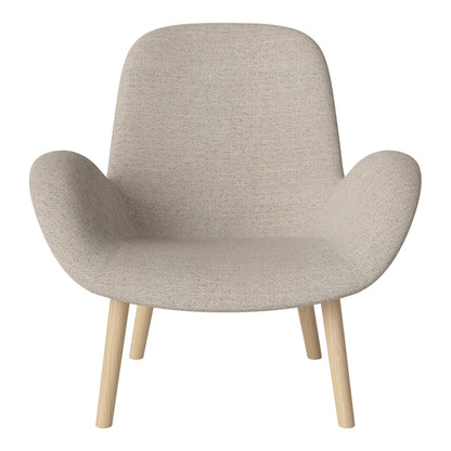 Fauteuil Seed Lounge - Rembourré - Piètement en chêne huilé, pigmenté blanc