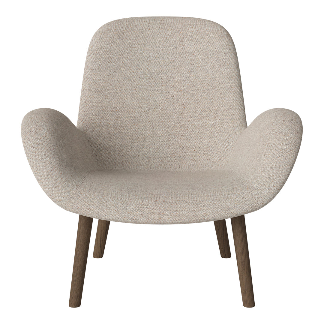 Fauteuil Seed Lounge - Rembourré - Base en chêne huilé, foncé