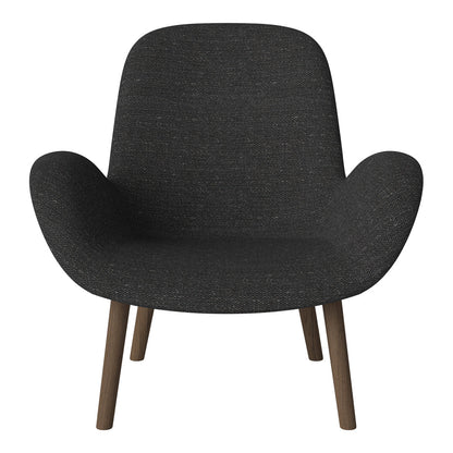 Fauteuil Seed Lounge - Rembourré - Base en chêne huilé, foncé