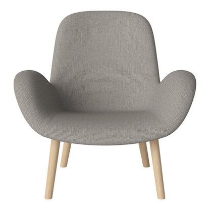 Fauteuil Seed Lounge - Rembourré - Piètement en chêne huilé, pigmenté blanc