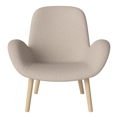 Fauteuil Seed Lounge - Rembourré - Piètement en chêne huilé, pigmenté blanc