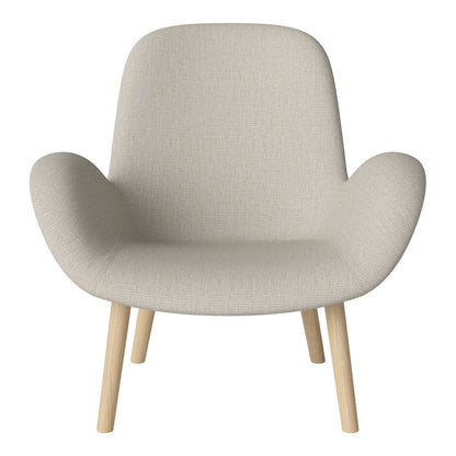 Fauteuil Seed Lounge - Rembourré - Piètement en chêne huilé, pigmenté blanc