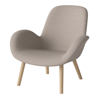 Fauteuil Seed Lounge - Rembourré - Piètement en chêne huilé, pigmenté blanc