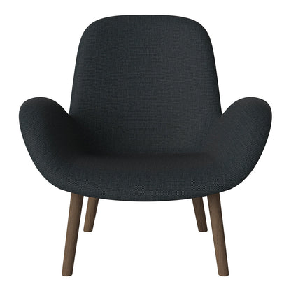 Fauteuil Seed Lounge - Rembourré - Base en chêne huilé, foncé