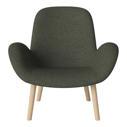 Fauteuil Seed Lounge - Rembourré - Piètement en chêne huilé, pigmenté blanc