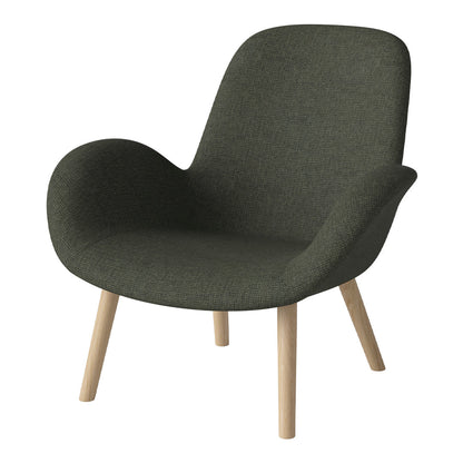 Fauteuil Seed Lounge - Rembourré - Piètement en chêne huilé, pigmenté blanc
