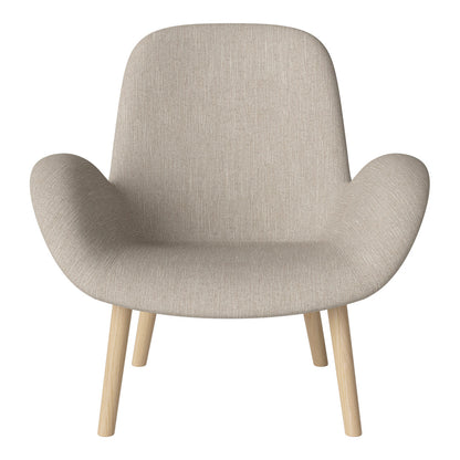 Fauteuil Seed Lounge - Rembourré - Piètement en chêne huilé, pigmenté blanc