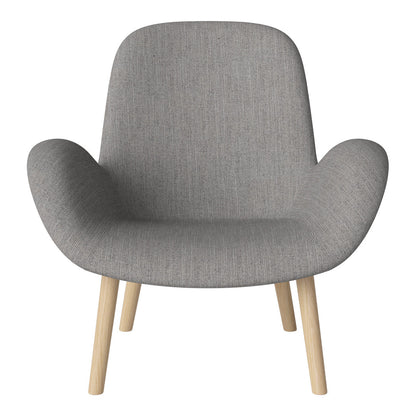 Fauteuil Seed Lounge - Rembourré - Piètement en chêne huilé, pigmenté blanc