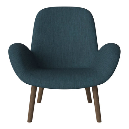 Fauteuil Seed Lounge - Rembourré - Base en chêne huilé, foncé