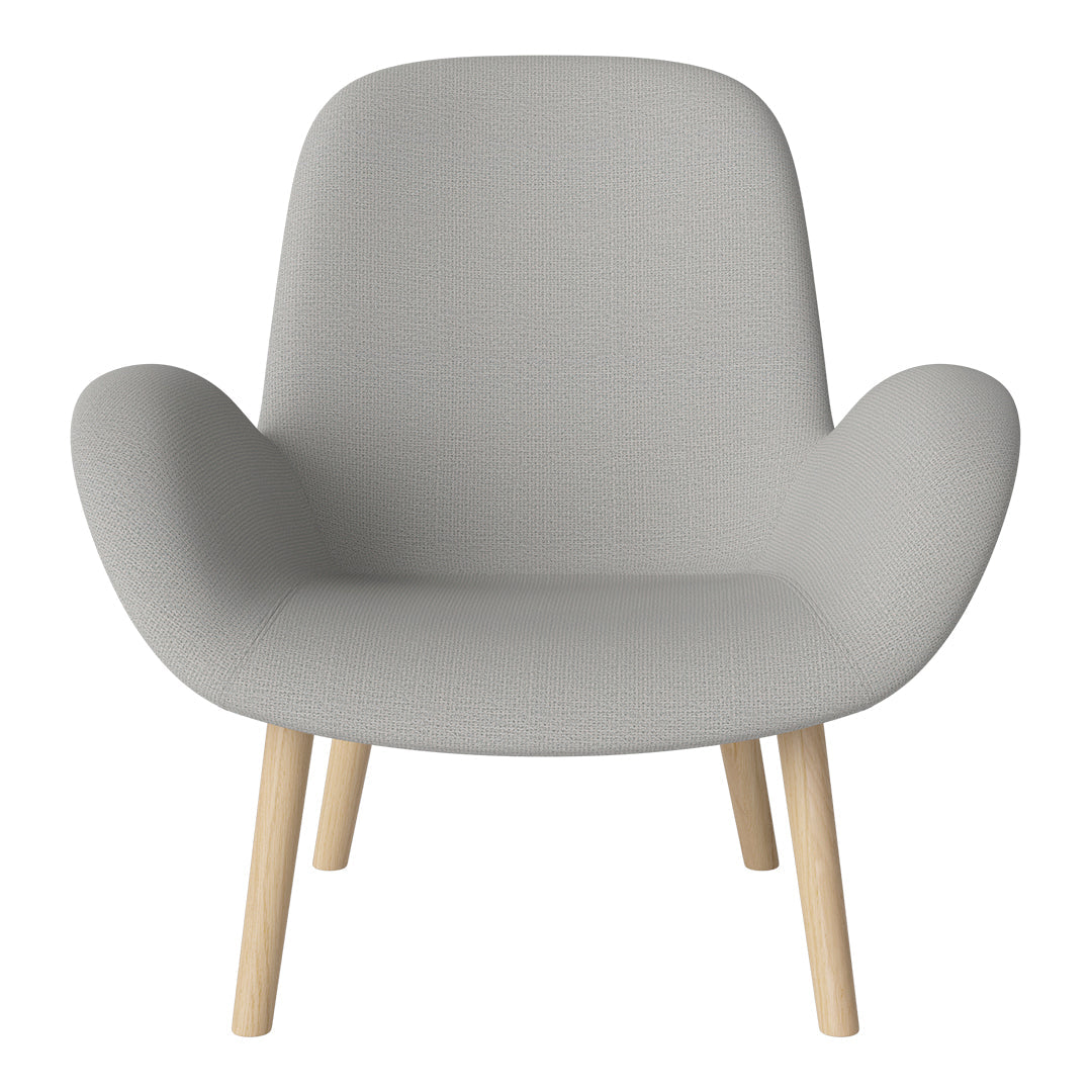 Fauteuil Seed Lounge - Rembourré - Piètement en chêne huilé, pigmenté blanc