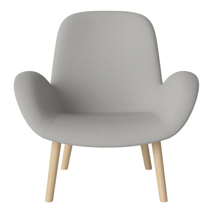 Fauteuil Seed Lounge - Rembourré - Piètement en chêne huilé, pigmenté blanc