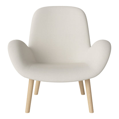 Fauteuil Seed Lounge - Rembourré - Piètement en chêne huilé, pigmenté blanc