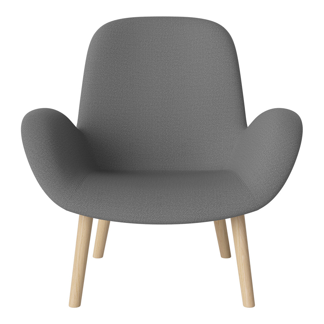 Fauteuil Seed Lounge - Rembourré - Piètement en chêne huilé, pigmenté blanc
