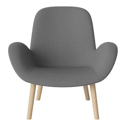 Fauteuil Seed Lounge - Rembourré - Piètement en chêne huilé, pigmenté blanc