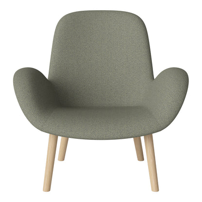 Fauteuil Seed Lounge - Rembourré - Piètement en chêne huilé, pigmenté blanc