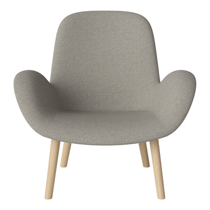 Fauteuil Seed Lounge - Rembourré - Piètement en chêne huilé, pigmenté blanc