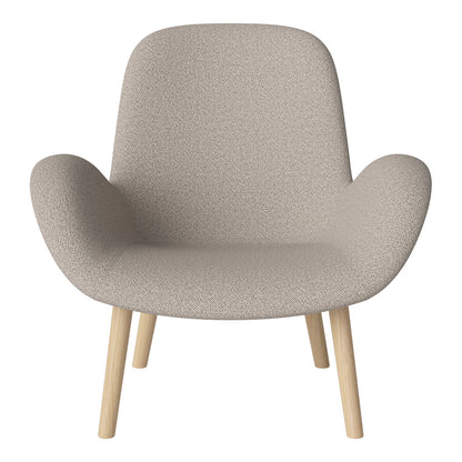 Fauteuil Seed Lounge - Rembourré - Piètement en chêne huilé, pigmenté blanc