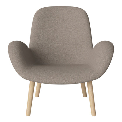 Fauteuil Seed Lounge - Rembourré - Piètement en chêne huilé, pigmenté blanc