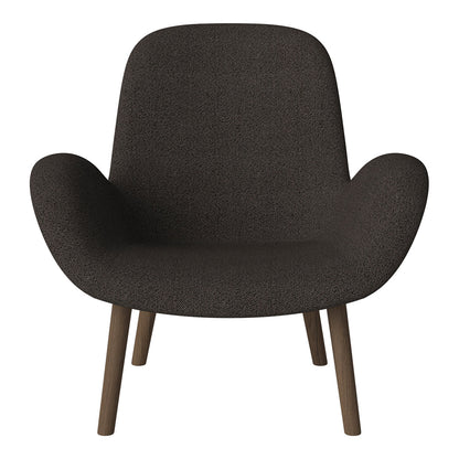 Fauteuil Seed Lounge - Rembourré - Base en chêne huilé, foncé