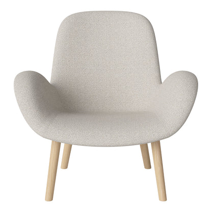 Fauteuil Seed Lounge - Rembourré - Piètement en chêne huilé, pigmenté blanc