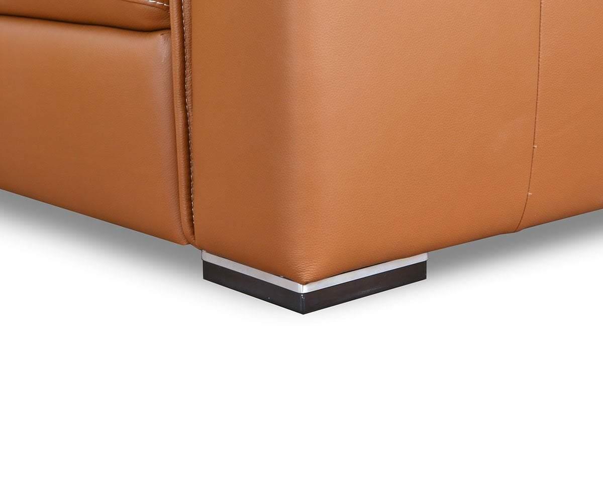 Canapé sectionnel inclinable électrique en cuir Kopervik