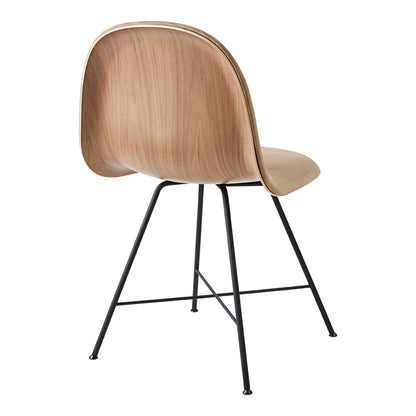 Chaise de salle à manger 3D Gubi - Rembourrée à l'avant - Base centrale
