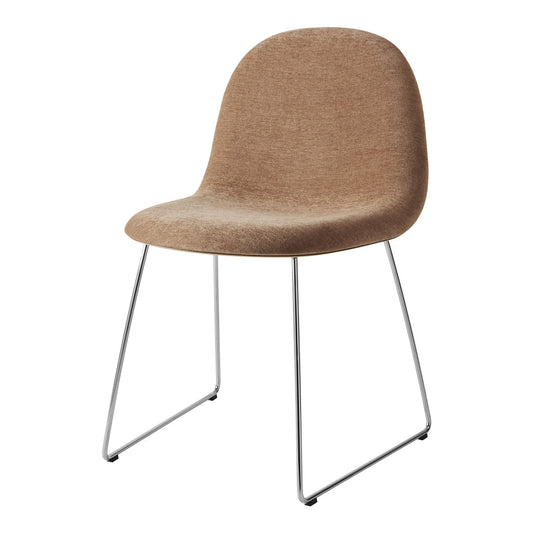 Chaise de salle à manger Gubi 3D - Base luge - Revêtement avant