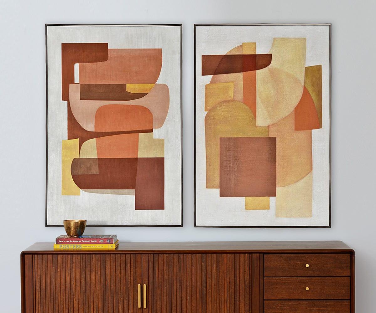 Coucher de soleil rétro I Peinture à l'huile