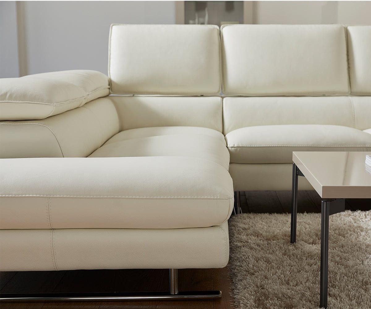 Canapé sectionnel gauche en cuir Mauro