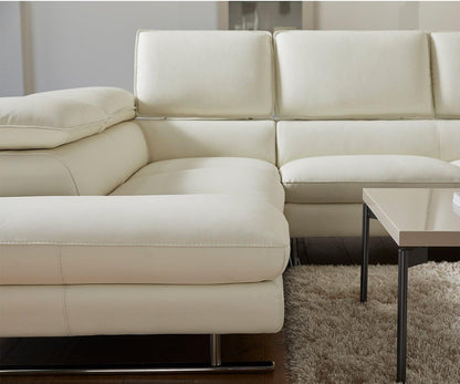 Canapé sectionnel gauche en cuir Mauro