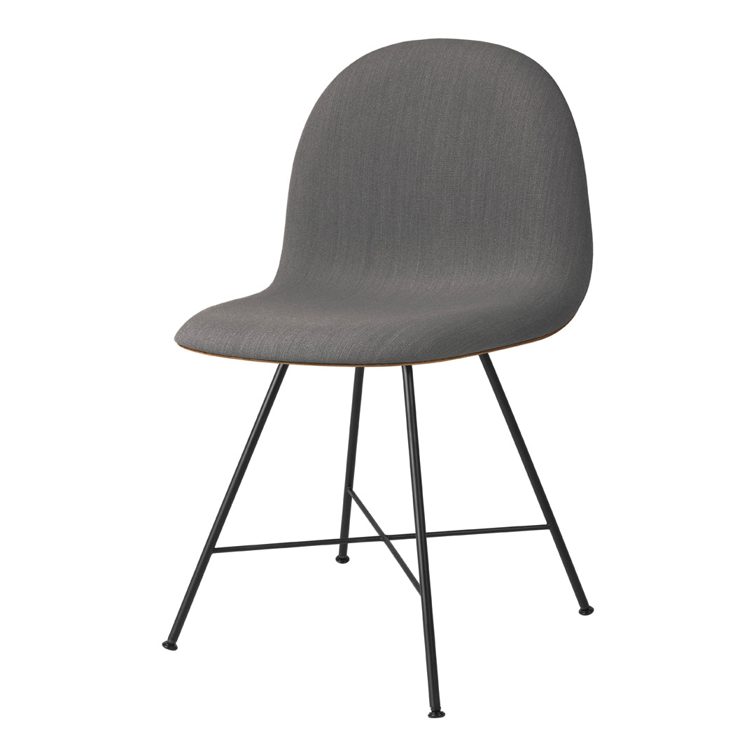 Chaise de salle à manger 3D Gubi - Rembourrée à l'avant - Base centrale