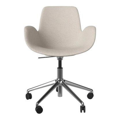 Fauteuil Seed - Rembourré - Piètement 5 branches avec roulettes - Chrome