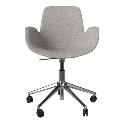 Fauteuil Seed - Rembourré - Piètement 5 branches avec roulettes - Chrome