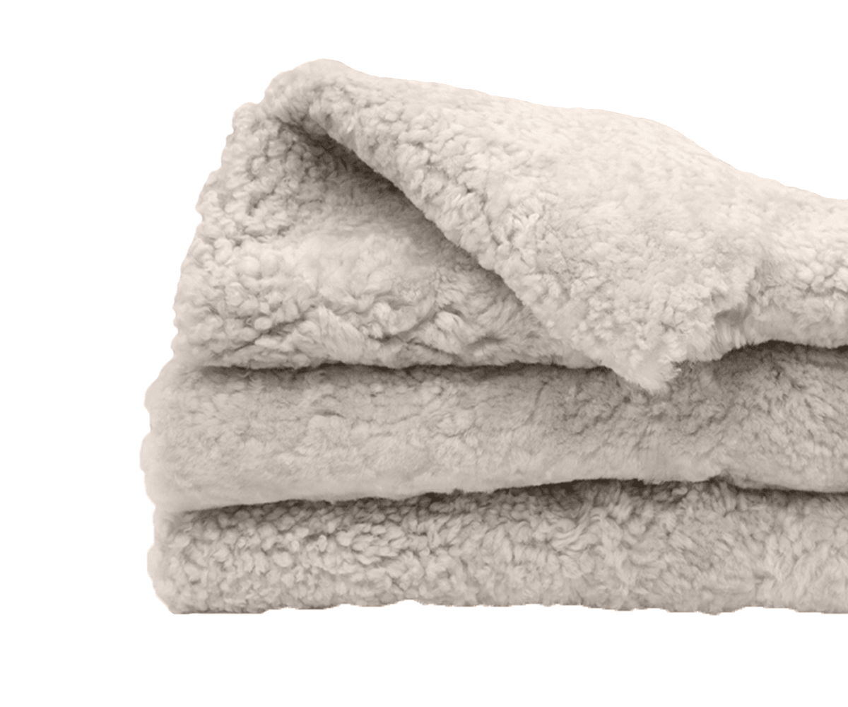 Fourrure double bouclée - Avoine