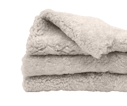 Fourrure double bouclée - Avoine