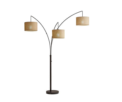 Lampadaire en arche à 3 lumières Jan