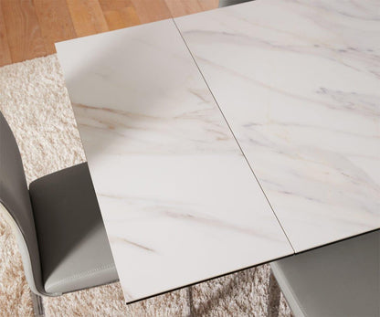 Table à manger extensible en acier