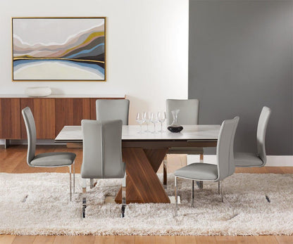 Table à manger extensible en acier